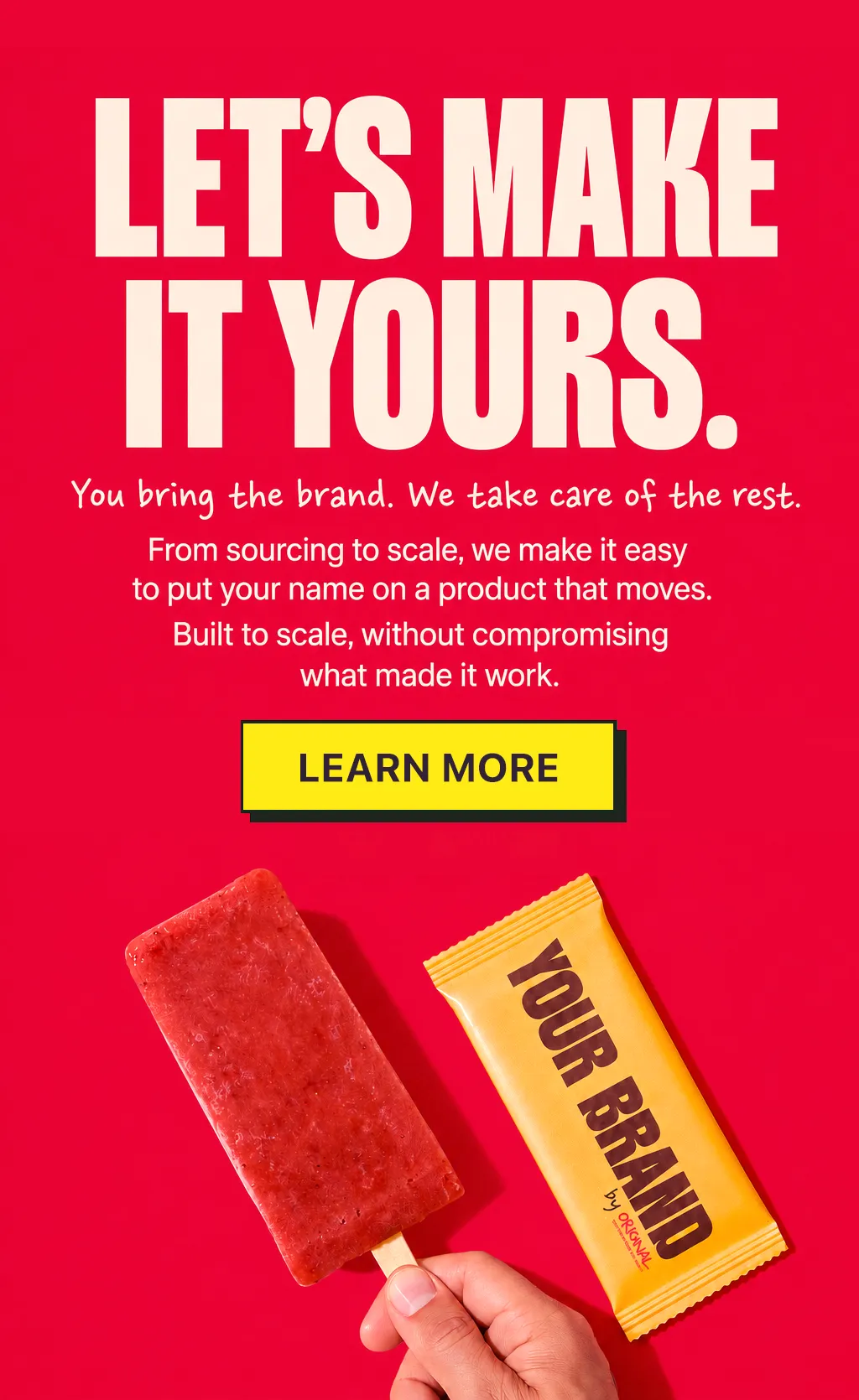 Let's make it yours banner